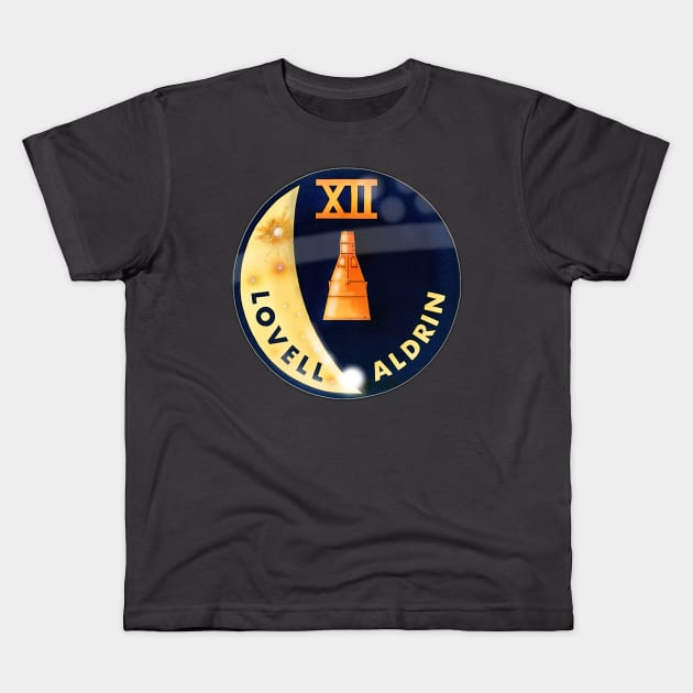 Gemini 12 Mission Patch/Artwork Kids T-Shirt by WarDaddy